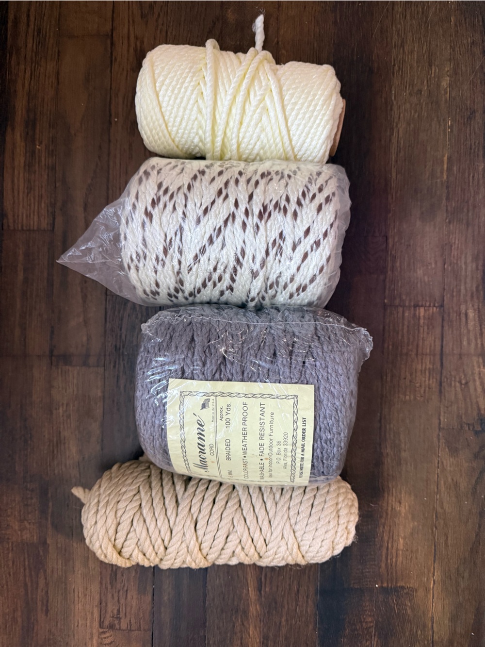 Mixed Macramé & Cotton Rope Bundle - Cream, White, Taupe, Gray
